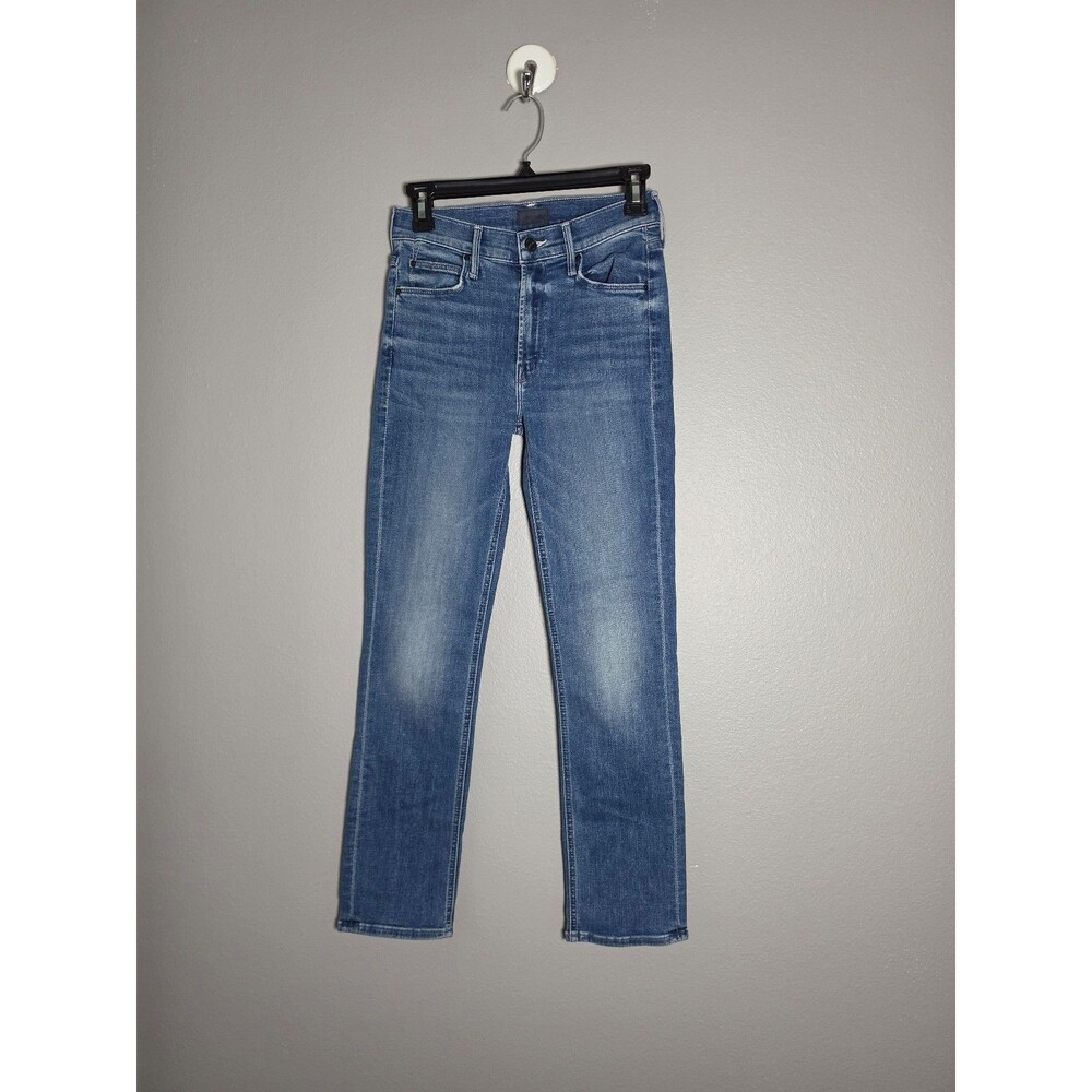 Mother Denim The Mid Rise Dazzler Ankle Wish On A Star Blue Jean 25 Straight Leg